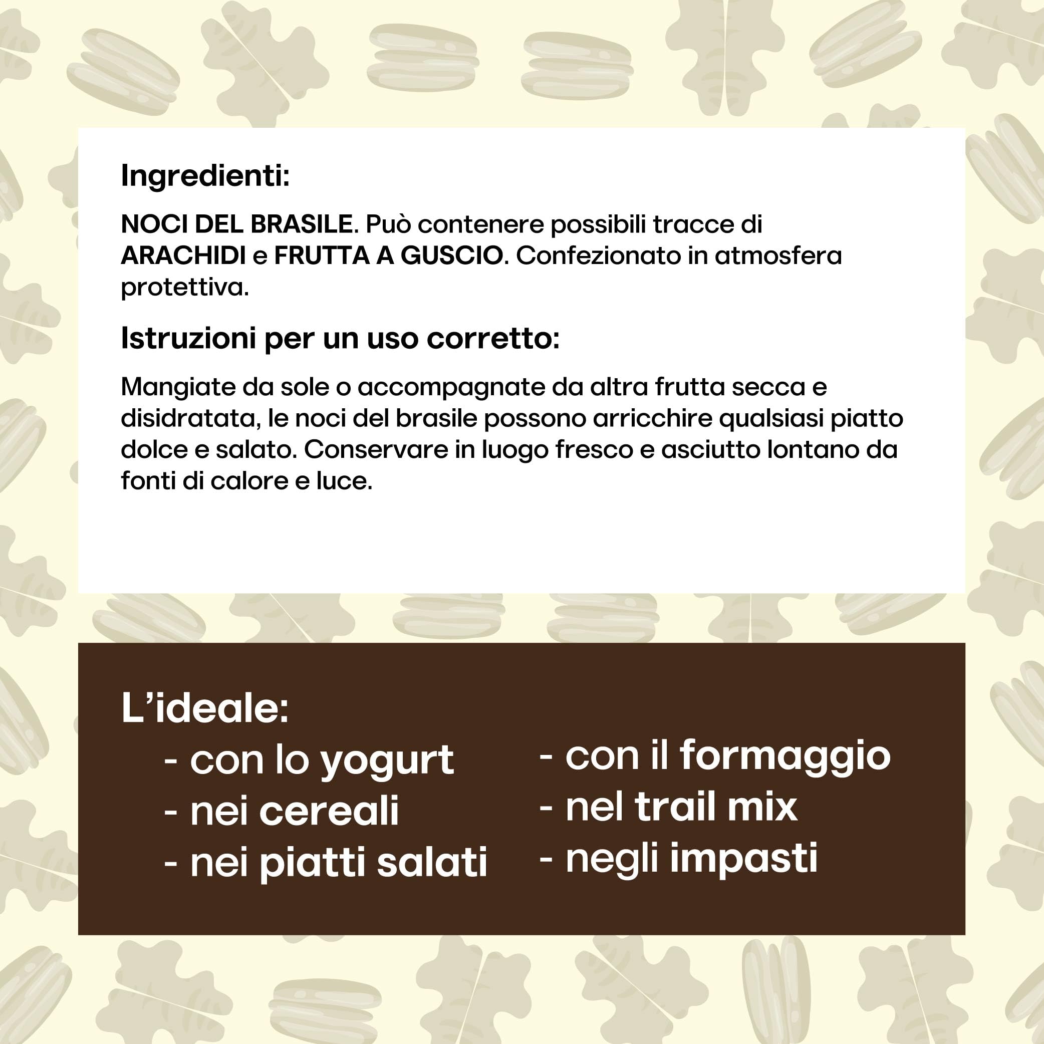 Il Contadino - Antichi Sapori | NOCI DEL BRASILE | Confezione Salva Freschezza, Frutta Secca di Qualità Premium, No Conservanti, Al Naturale (1 Kg)