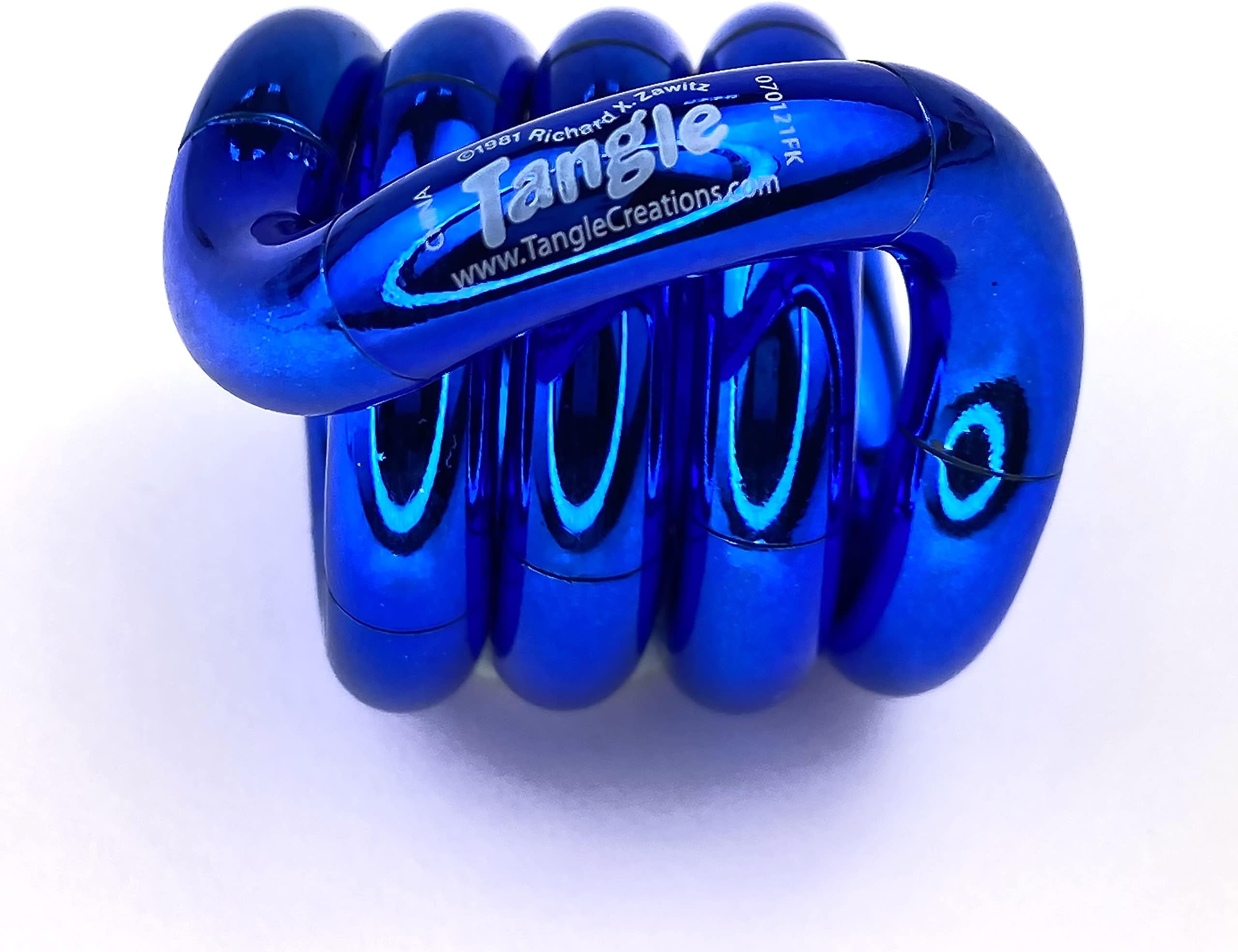 Jr Metallic (Blue) - Genuine Fidget Toys Sensory Toy - Twisty Fidget Toy Fidgets for Kids and Adults - Fidget Toy for School - Gift for Teens and Adults