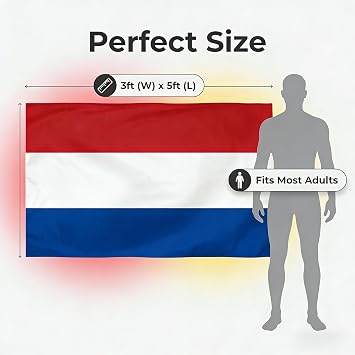 2026 Football Championship Souvenir: 35 ft. Wearable National Flag Cape Stadium Cheering Flag/Shawl (Netherlands)