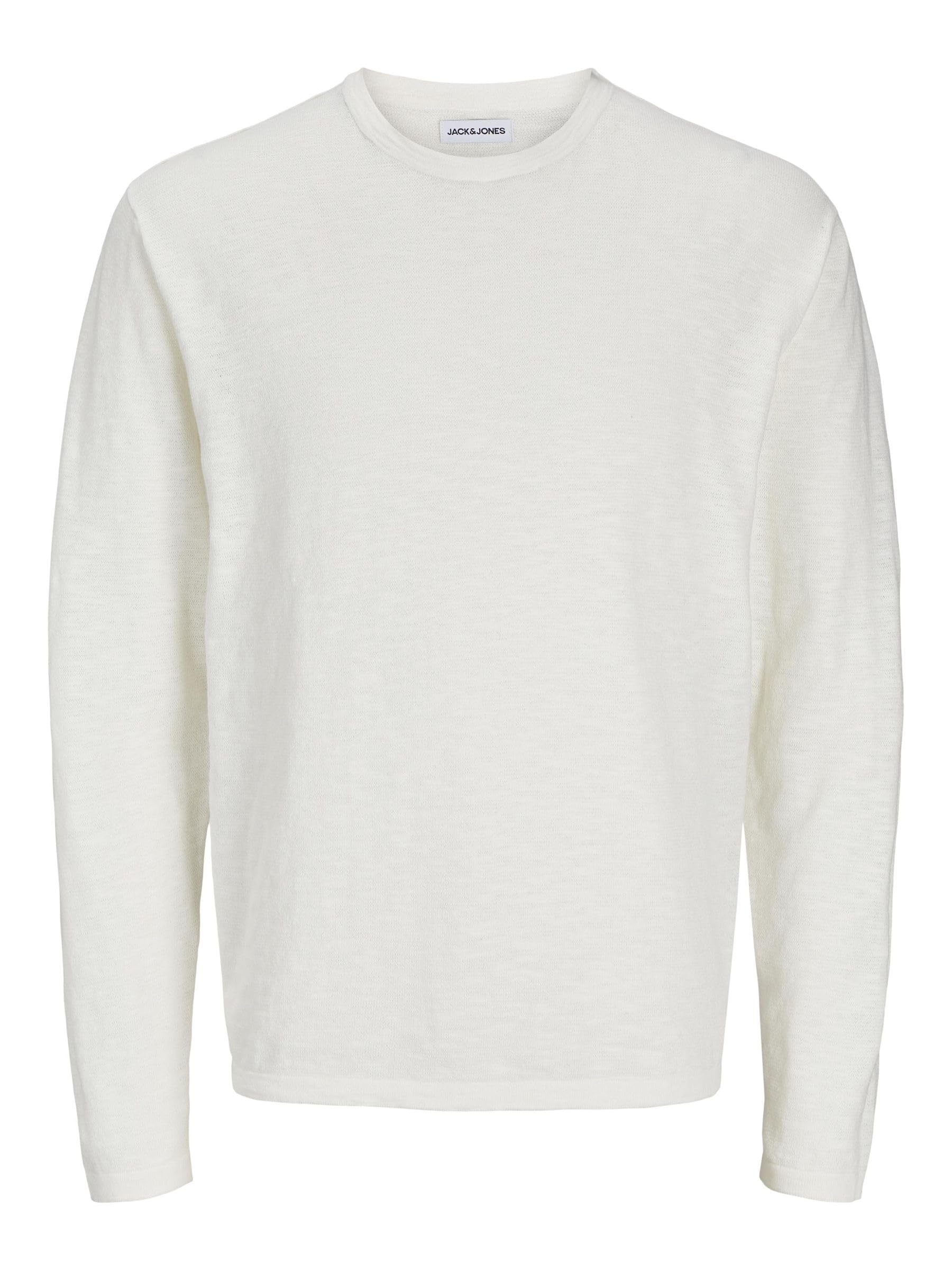 JACK & JONES Męski sweter z dzianiny Jjesummer Knit Crew Neck Sn, Cloud Dancer, S