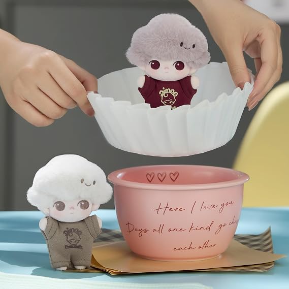 POP MART DIMOO Crush on Coffee Series-Soft-faced Plush Keychain Blind Box, Random Design Action Figures Collectible Toys Home Decorations, Single Box