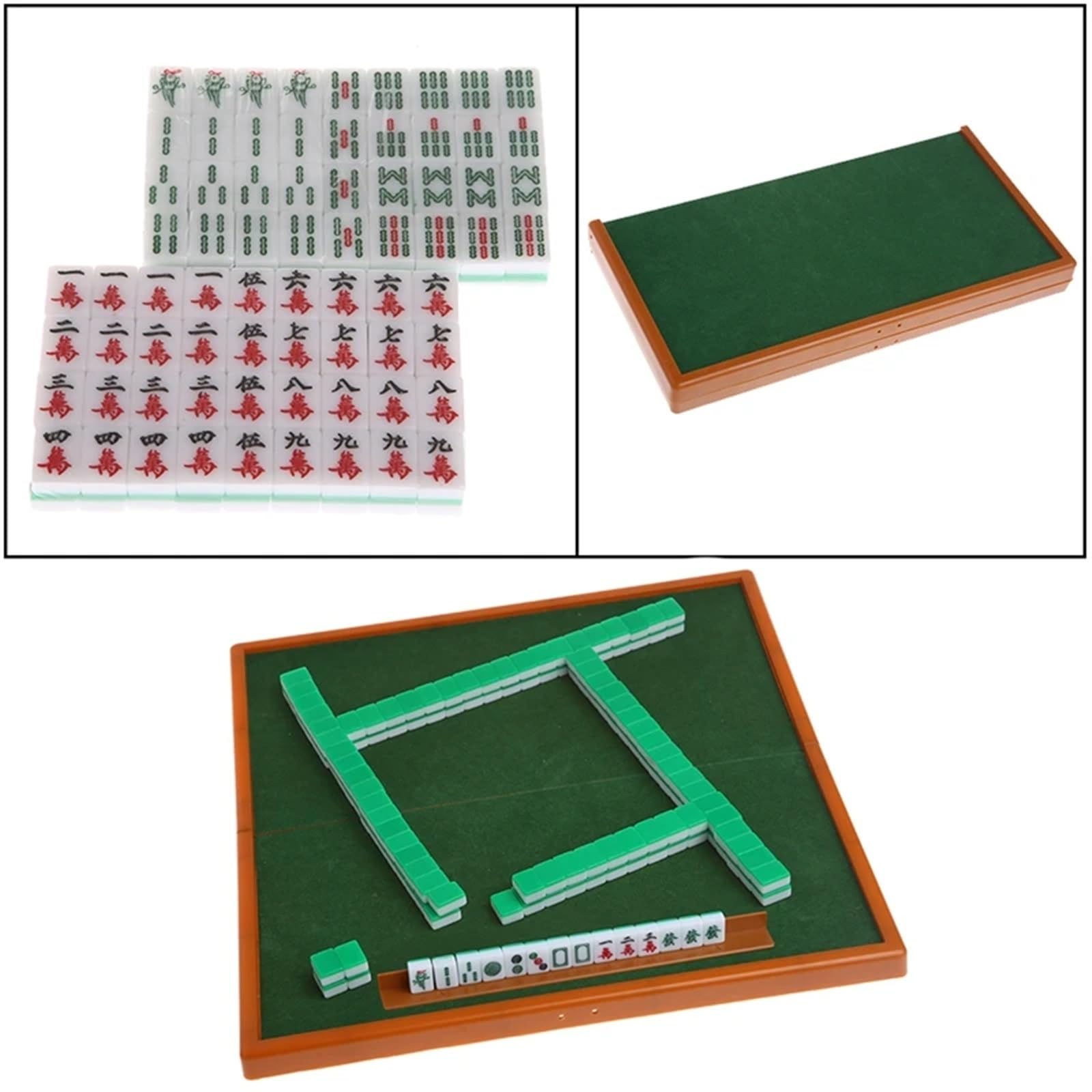Zusammenklappbarer Mahjong-Tisch Faltbarer Mahjong-Tisch, Tragbare Mini-Box, traditionelles Reisespiel