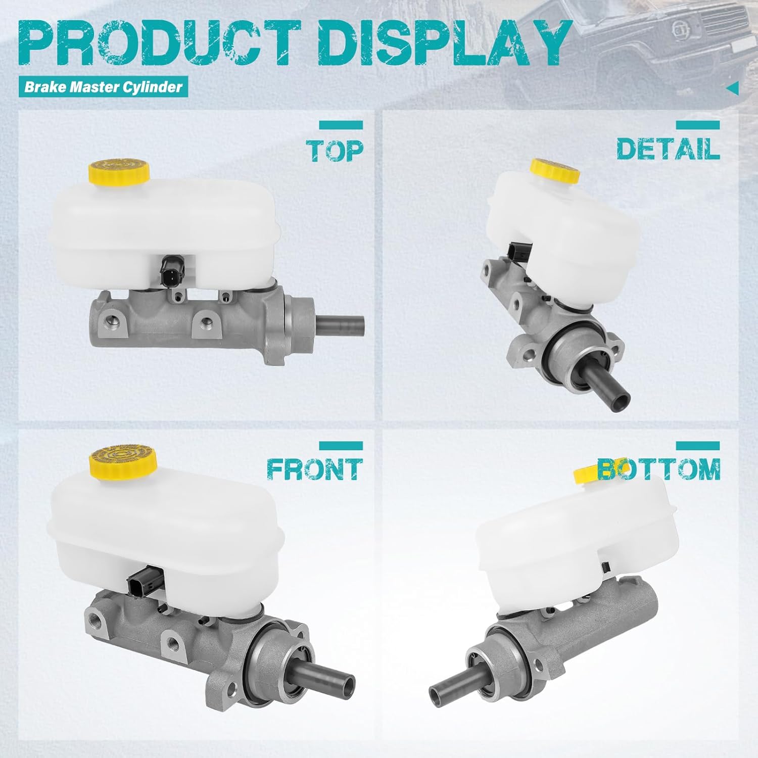 M134437 Brake Master Cylinder with Reservoir and Sensor Fit for Dodge Dakota 1999-2004, Durango 1999-2003, Viper 2003-2006 2008-2009