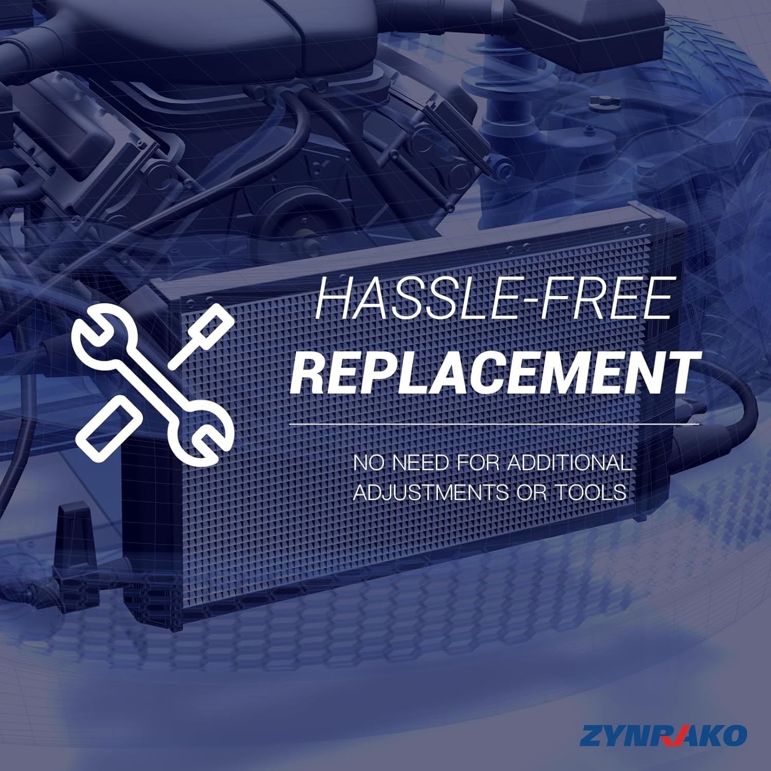 Air Conditioning A/C AC Condenser 15-63889 (19383805) with Automatic Trans Oil Cooler for Chevrolet Tahoe Suburban 2015-2017-2020 for Chevy Silverado 1500 for GMC Sierra 1500 2014-2018 Replace 4283