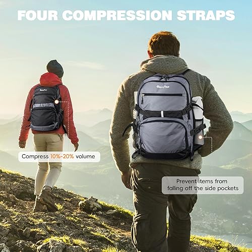 Miniatura 2 de Seektop Mochila de senderismo de 40 L plegable para mujeres y hombres, mochila de viaje ligera para llevar en el trabajo, negocios, ocio y trabajo