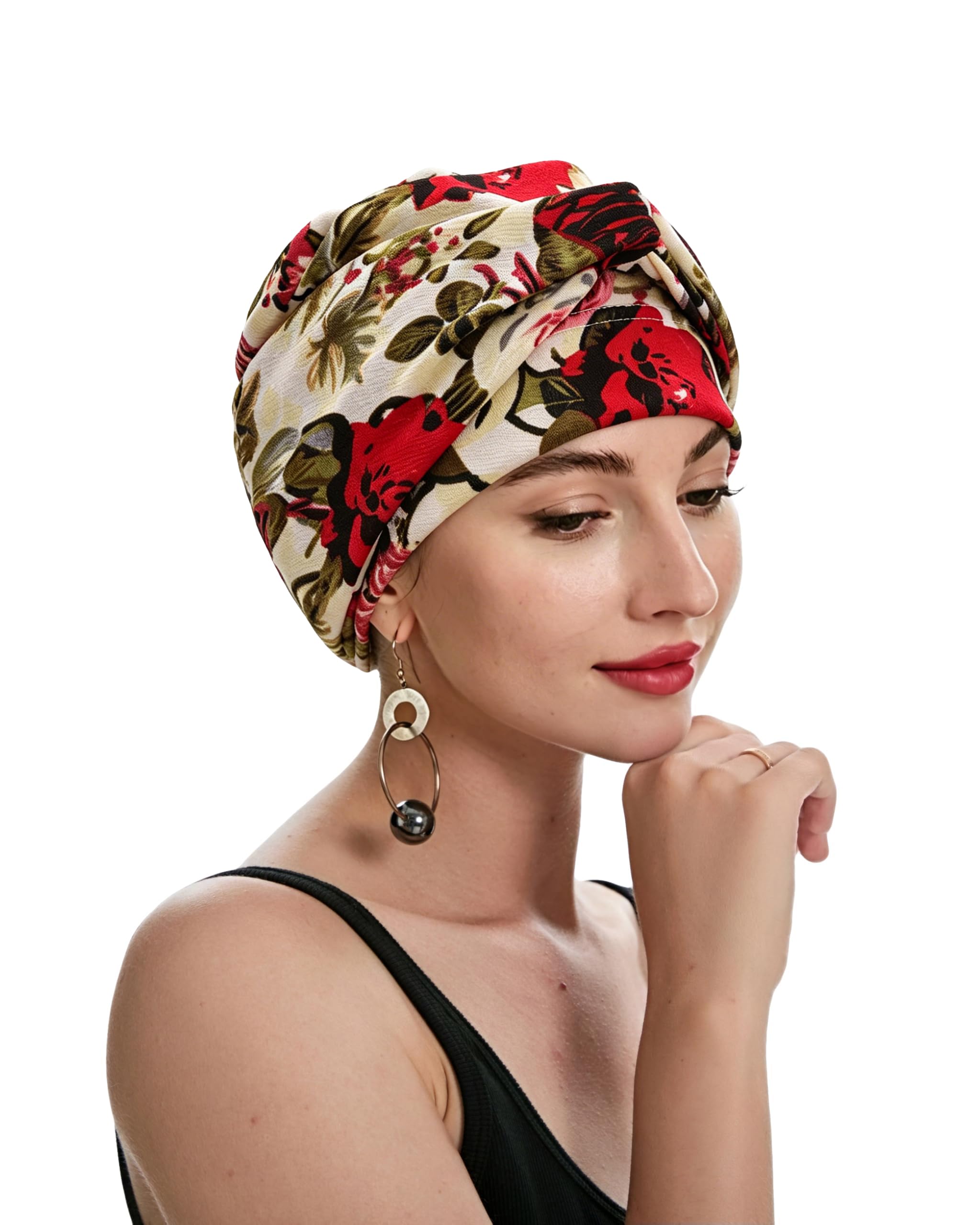 ZLYC Copricapo da Donna, prelegato, Cappello Turbante Leggero