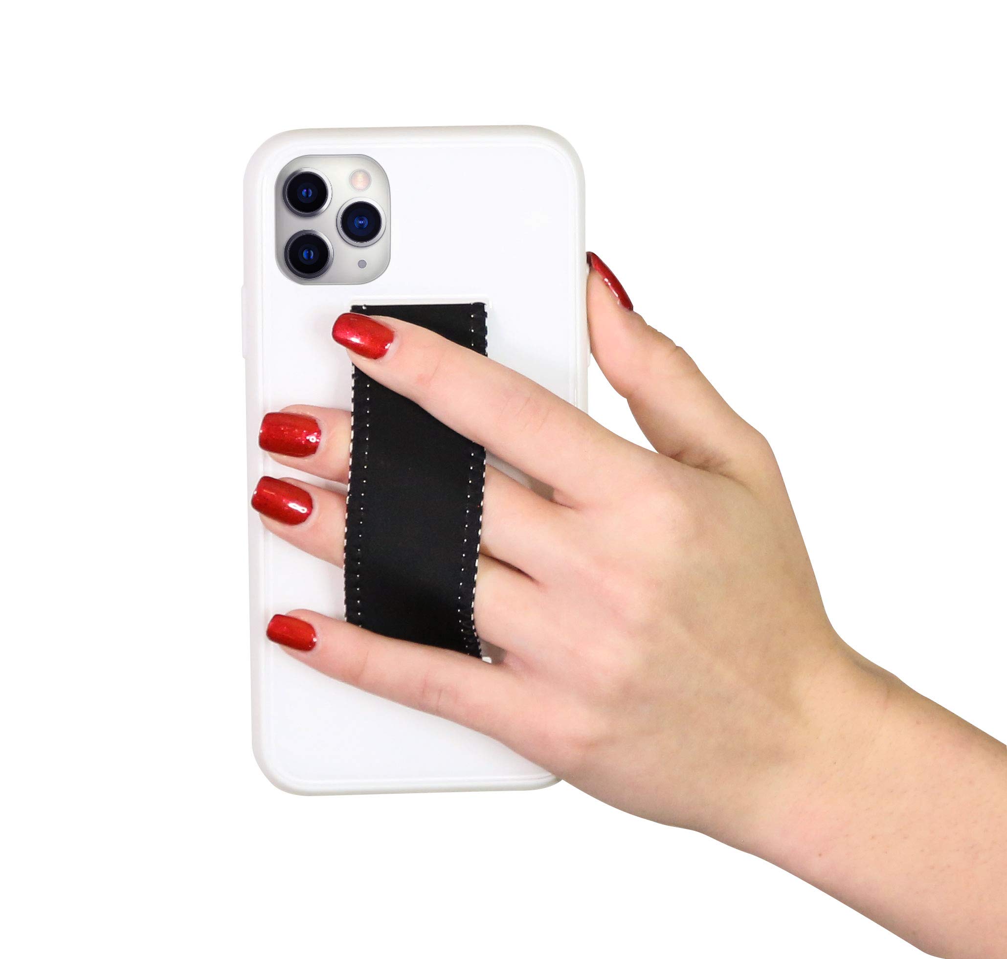 Switchbands iPhone 11 Pro Case - Loopy Strap Case with Finger Grip for Women & Men - Wireless Charging Support - Flexible and Protective Case (White)