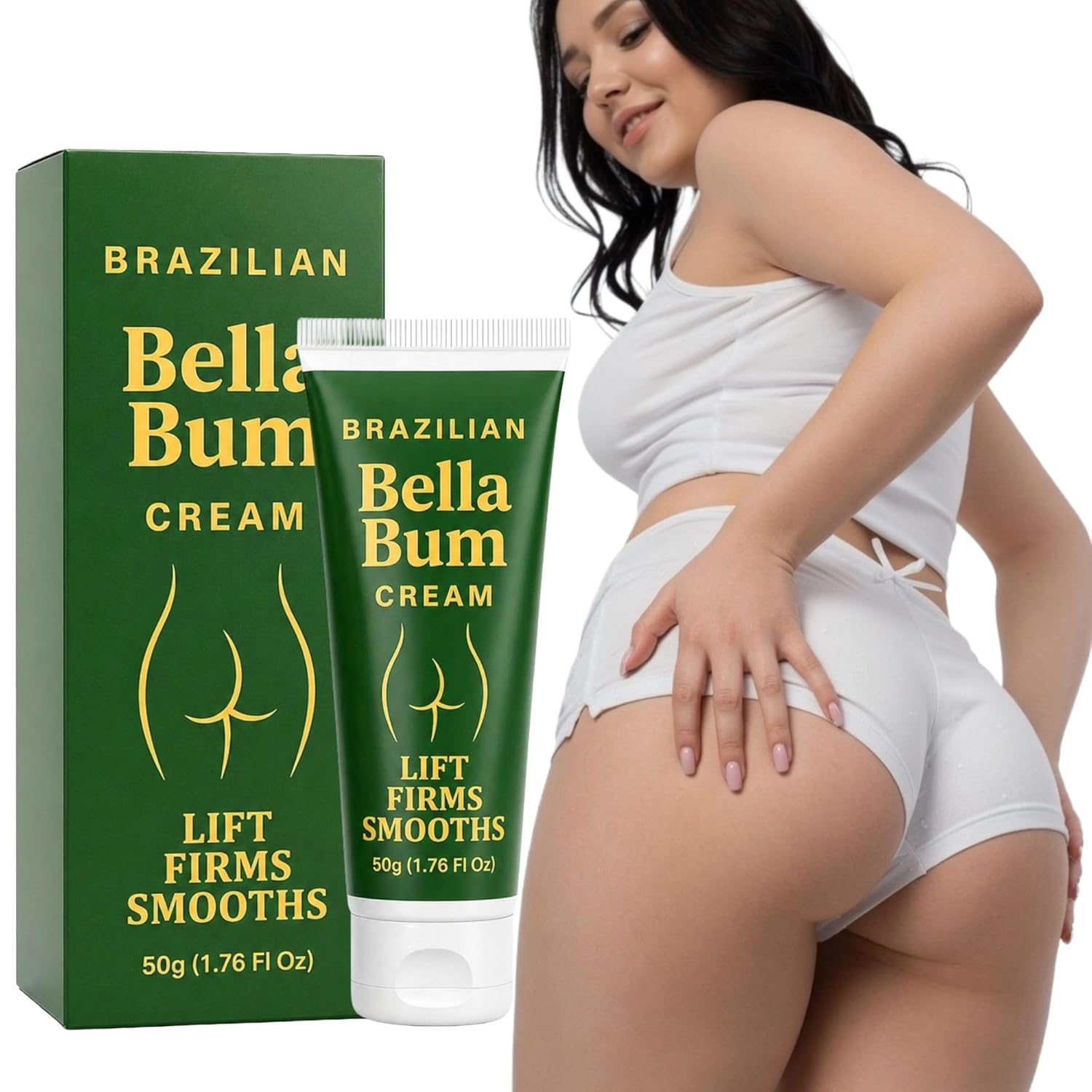 Bella Brazilian Bum Line Cream | Firming, Toning & Moisturizing Bum Care Cream (Gel Oil Spray)