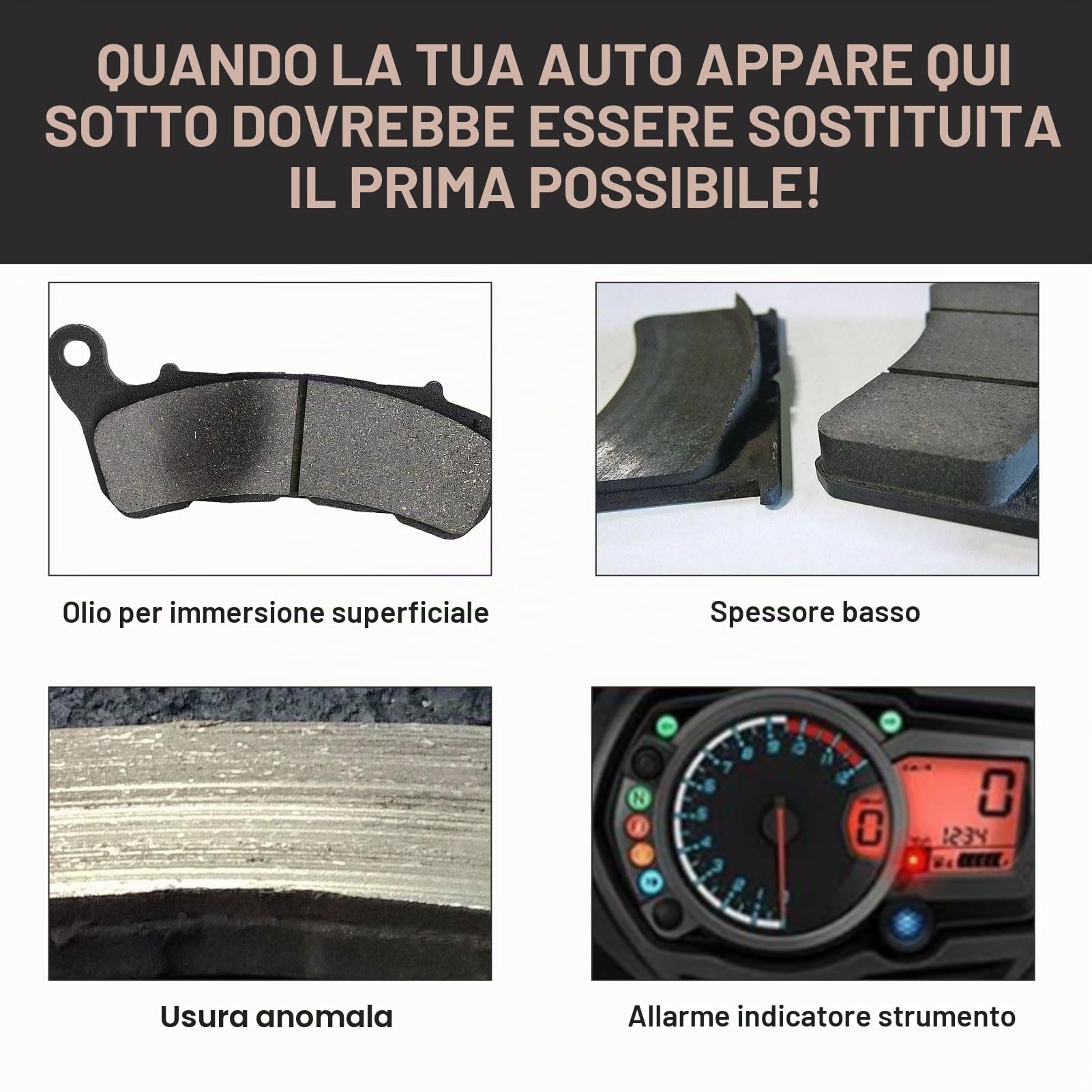 LOCOPOW Pastiglie freno anteriore e posteriore per Honda SH 125/Forza 250 NSS 250 2005-2008/Forza 300 NSS 300 2013-2017/SH 300i SH300i 2007-2014