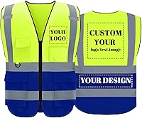 Vista 12 de BeautyWill Chaleco de seguridad personalizado con logotipo Clase 2 Chaleco reflectante de alta visibilidad Chaleco de trabajo protector