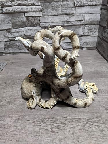 Miniatura 5 de Soporte para botella de vino de pulpo, estatuilla de mesa, barra de mesa, escultura decorativa, soporte individual para botella de vino (rayas