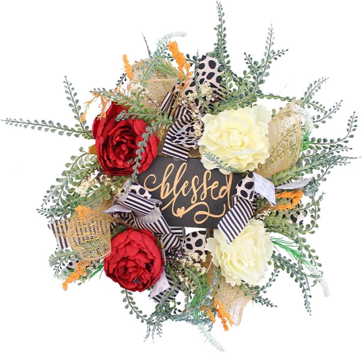 Home Door Garland Hanging Rattan Circle Garland Holiday Props Decoration