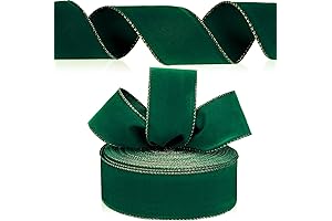 Velvet Wired Ribbon For Holiday Decorations