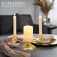 Vista 7 de Unity Candle Holder for Wedding Ceremony Set - Romadedi 3 Arm Metal Gold Candle Stand for Pillar Taper Candlestick Unity Candles Centerpiece Decor