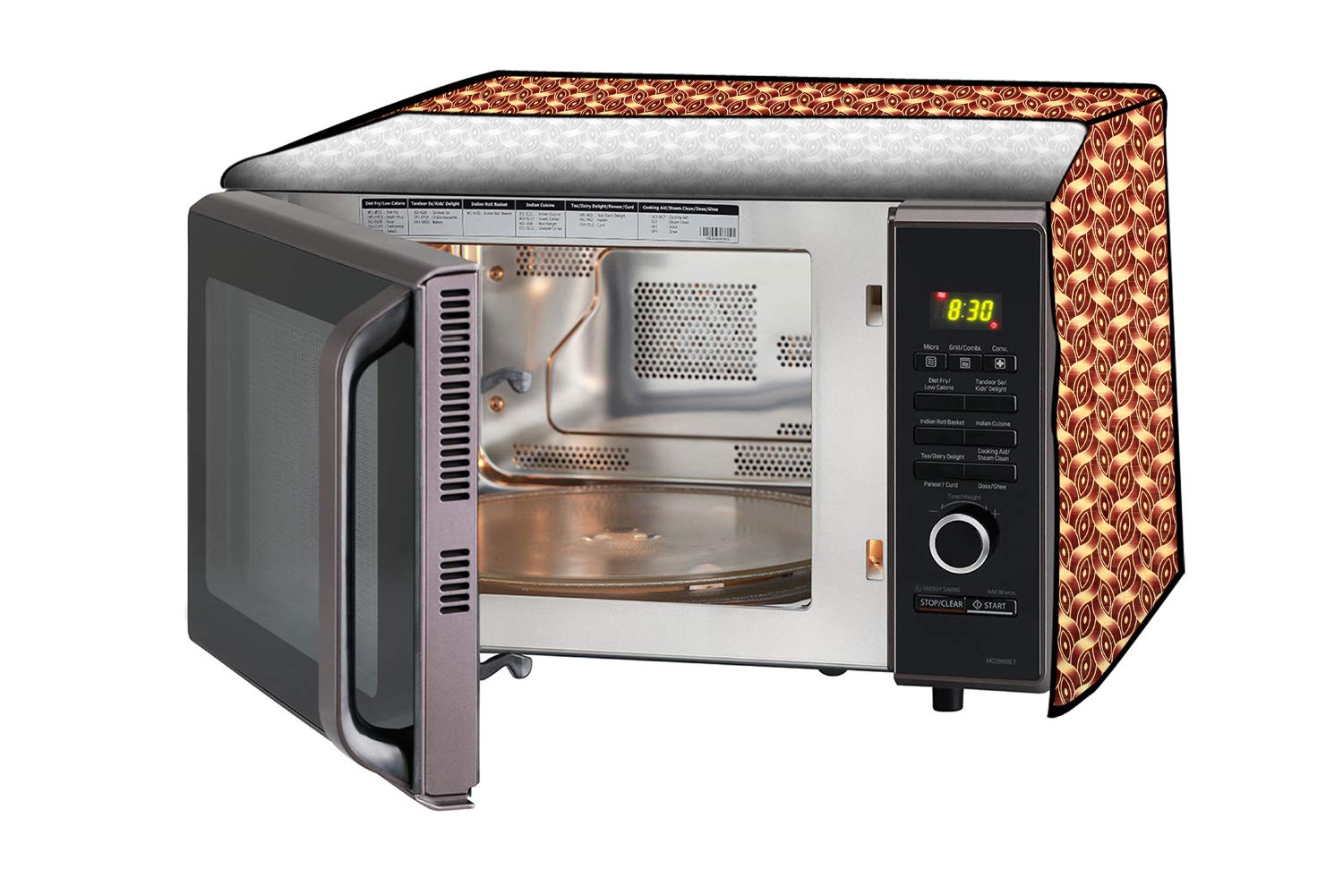 Microwave Cover for Bajaj 17L - Floral Purple -12