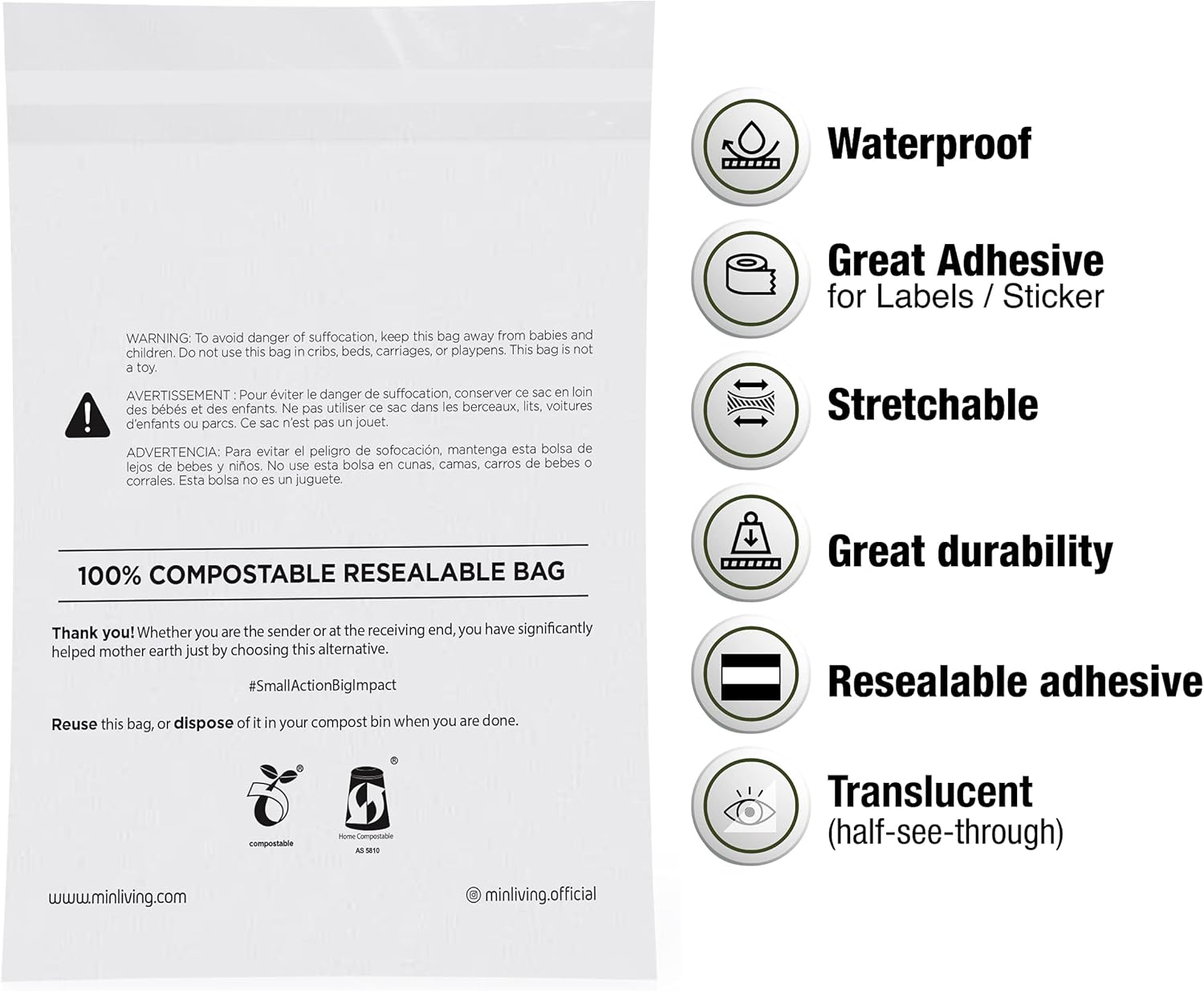 biodegradable small bolsas