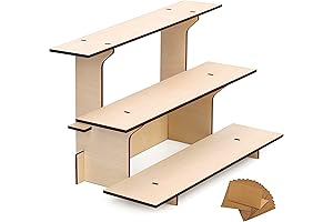 3 Tier Wooden Display Stand - Farmers Market Display Shelf