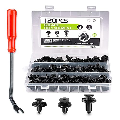 0.276 in, 0.315 in, 0.394 in, compatible con clips de retención de empuje Subaru Más fuerte que el original OEM, 120 clips de remache de sujeción