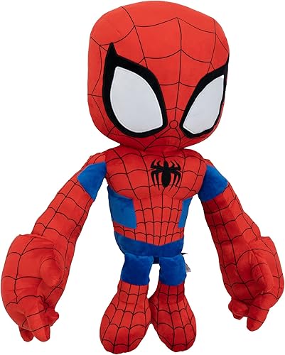 Miniatura 3 de Marvel Ginormous Peluche de Spider-Man, muñeca suave de superhéroe de 28 pulgadas con manos de juego de rol, regalo coleccionable para niños y