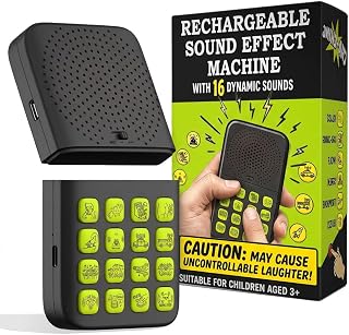 Rechargeable Sound Effects Machine with 16 Hilarious Sounds, Fart Noise Maker with Remote, 30ft Range, Funny Prank Toys, Cool Birthday Gifts for Kids Boys Age 3-12 Years Old