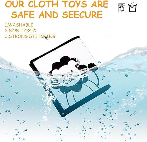 Miniatura 3 de Libro de bebé de alto contraste en blanco y negro, para bebés, juguetes para recién nacidos de 0 a 3 meses, desarrollo cerebral, cochecito, juguetes