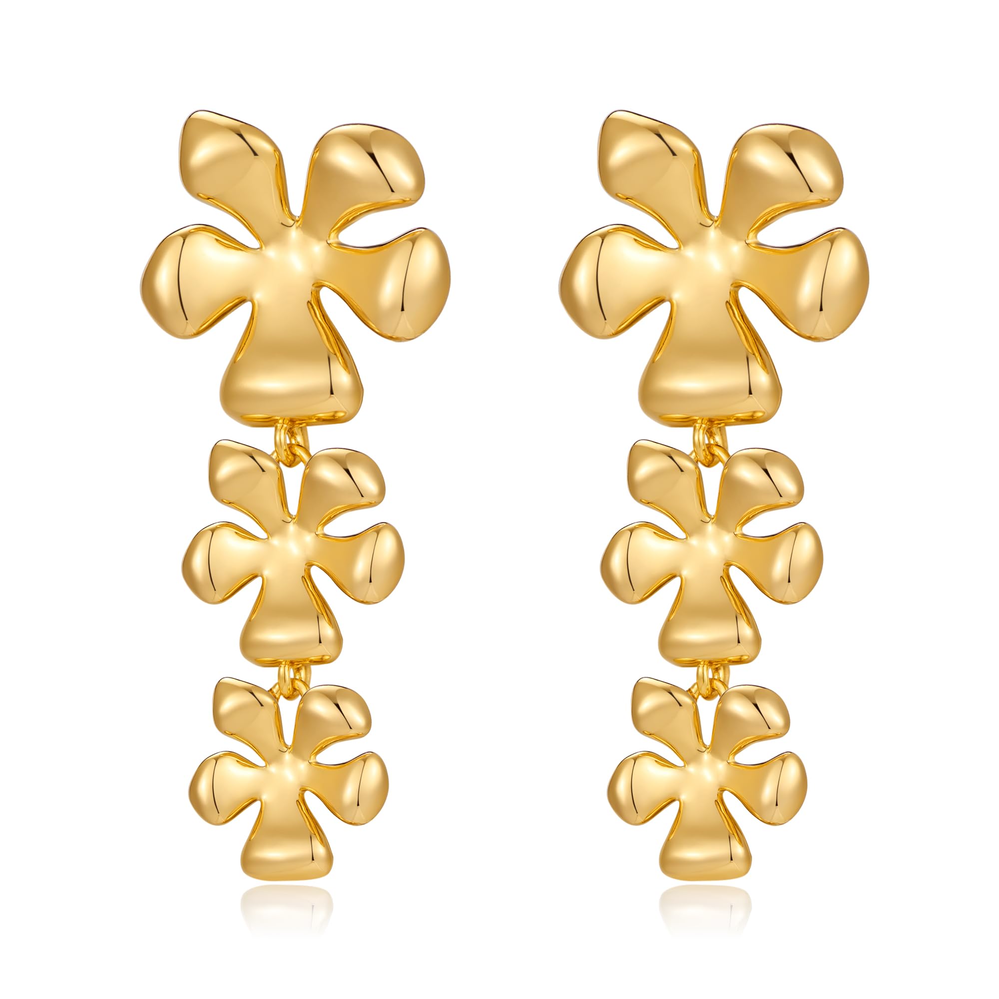 LILIE&WHITE Ohrringe Damen Ohrstecker, Goldene Muschel-Desig