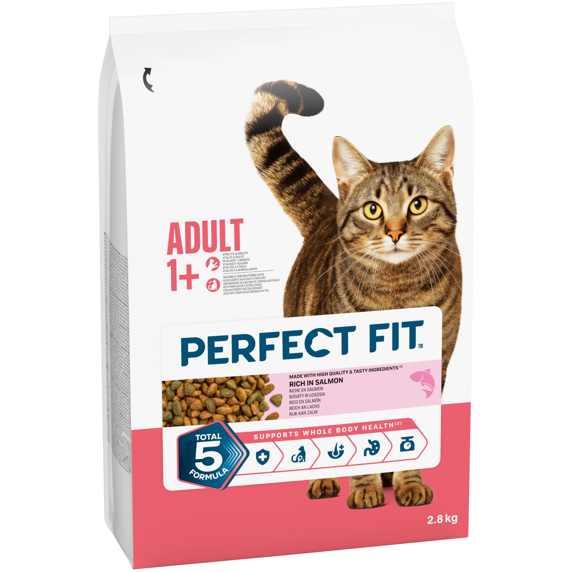 PERFECT FIT™ Katze Beutel Adult 1+ mit Lachs 3x2,8kg – Ansicht 2
