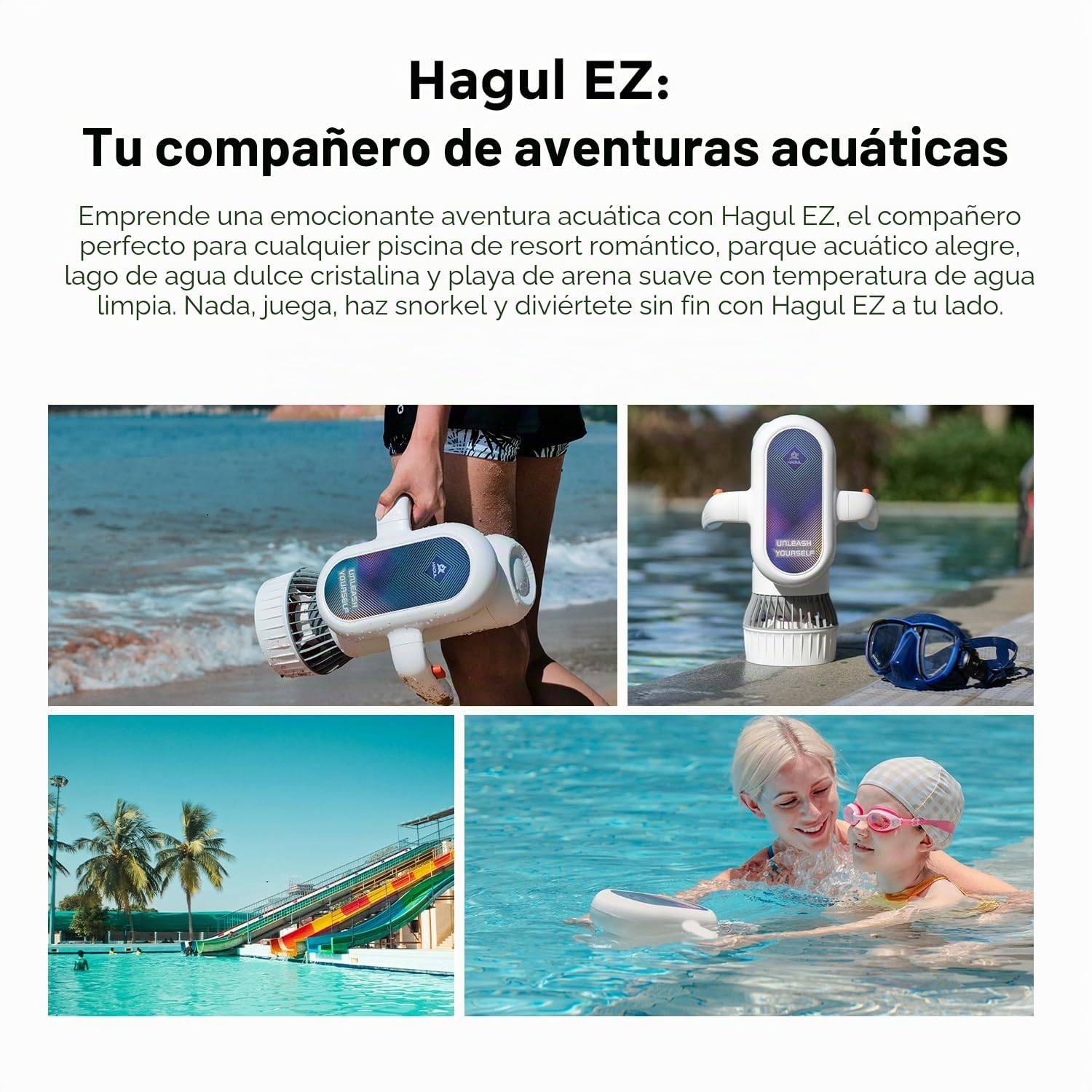 Sublue Hagul - Patinete subacuático de 50 Minutos, 2 Marchas, Interruptor de Velocidad de 50 Minutos, 15 m, Impermeable, para Deportes acuáticos, Piscina para niños (hagul-1)