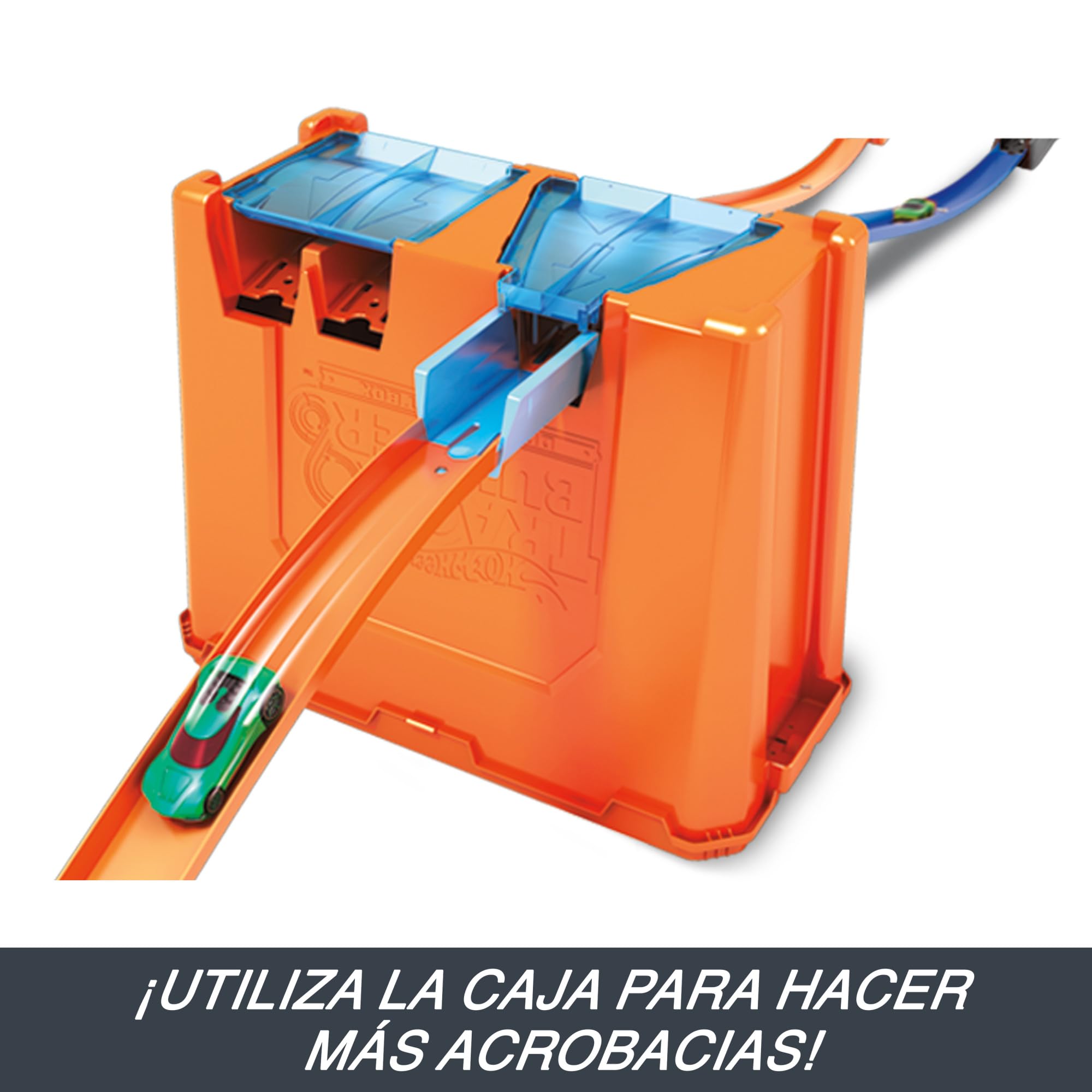 Hot Wheels Track Buider Caja de Acrobacias Deluxe, Accesorios para Pistas de Coches de Juguete (Mattel GGP93)