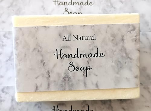 ZZYBIA Cinta de papel envolvente para barra de jabón casera, productos hechos a mano, juego horizontal (H2- mármol negro)