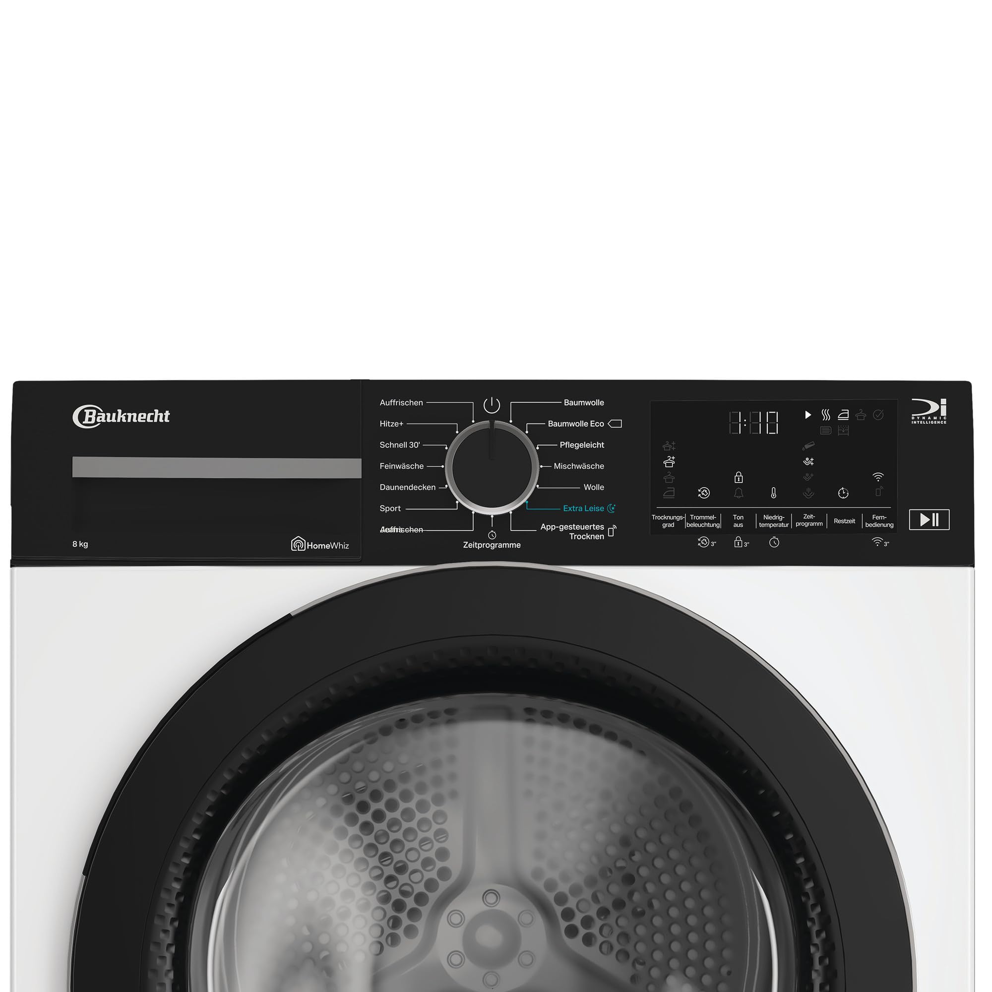 Bauknecht - TKL 85C WBS Wärmepumpentrockner - 8 kg - Energieeffizienzklasse C - HomeWhiz App - Precision Dry, Adaptive Dry, Inverter Motor - Energiesparende Wärmepumpentechnologie - 84,6x59,8x60,7cm