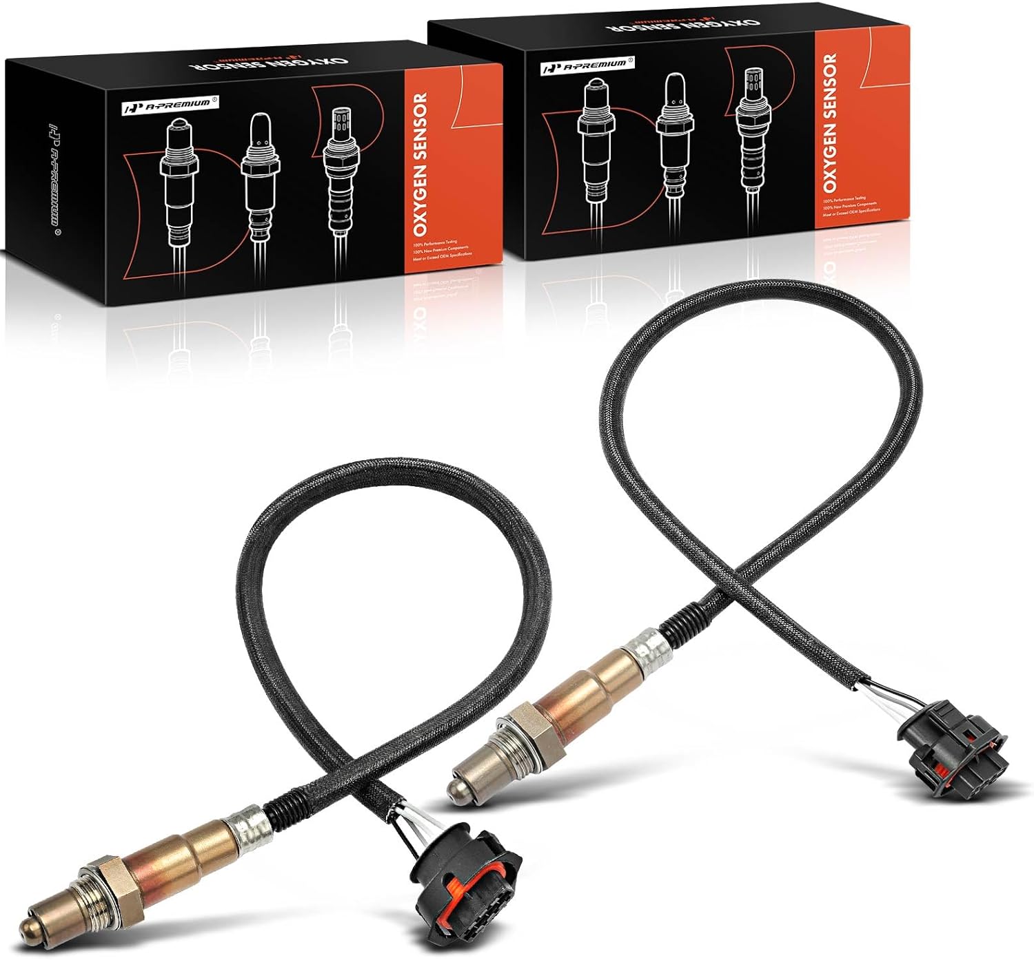 A-Premium O2 Oxygen Sensor Compatible with Chevrolet Cruze 2011-2015, Cruze Limited 2016, Sonic 2012-2018 & Saab 9-5 2010-2011, Upstream and Downstream, 2-PC Set, Replace# 55572215