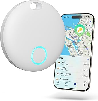 Air Tracker Tags [Apple MFi Certified] (iOS Only), Smart Bluetooth Tracker, Compatible with Apple Find My, Item Locator for Keys, Luggage, Wallet, Suitcase, Bags, IP67 Waterproof