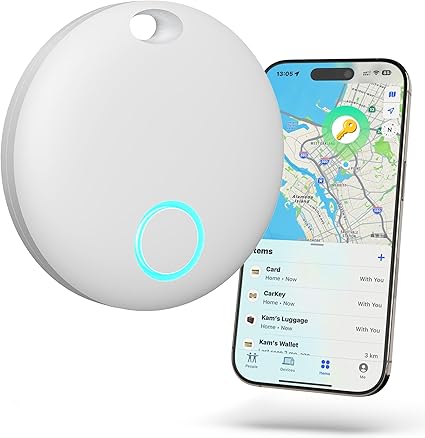 Air Tracker Tags [Apple MFi Certified] (iOS Only), Smart Bluetooth Tracker, Compatible with Apple Find My, Item Locator for Keys, Luggage, Wallet, Suitcase, Bags, IP67 Waterproof