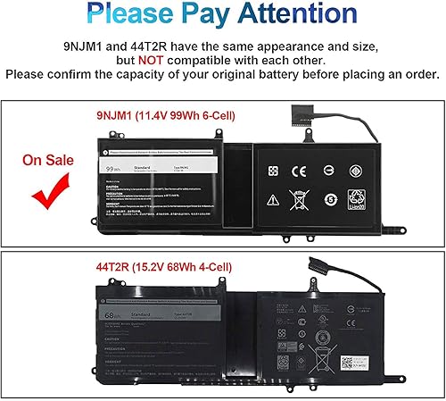 Miniatura 2 de Batería 9NJM1 44T2R 546FF repuesto para laptop Dell Alienware 17 R4 R5 15 R3 R4 P31E P69F P31E001 P31E002 P69F001 P69F002 HF250 HF25D 01 D82 0 546FF