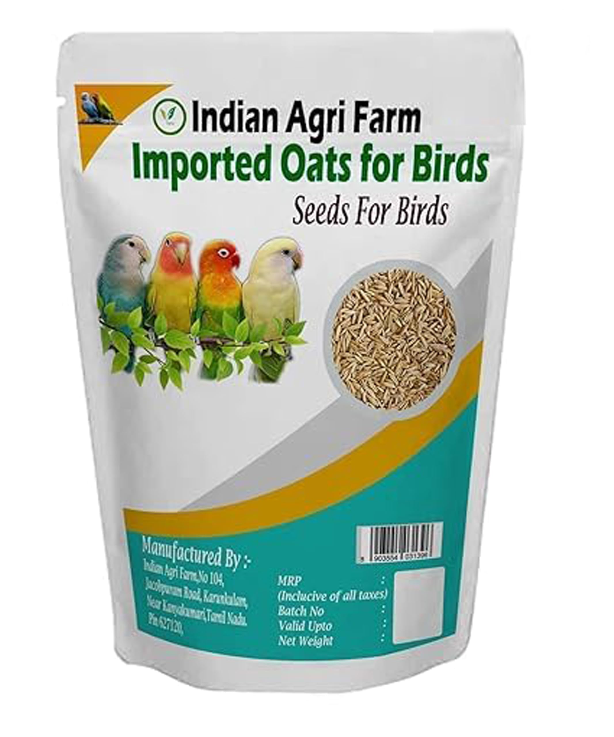 Iagrifarm Oats Seed Bird Food - 450g Fortified with Spirulina - for Finches, Budgies, Conures, Lovebirds, Cockatiels, African Grey, Macaws, Cockatoo (B0CR6D99ZQ) Amazon Price History, Amazon Price Tracker