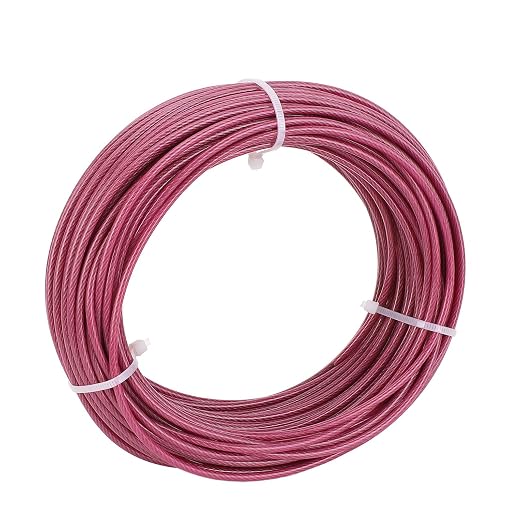 Kit de tensor de cable de acero inoxidable para tensores, soporte para plantas trepadoras, líneas de ropa y luces exteriores, 100 pies (30 m), 3 mm miniatura 6
