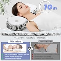 Vista 2 de Almohada de apoyo para el cuello, almohada cervical de espuma viscoelástica, dispositivo de tracción cervical, almohada cervical para dormir