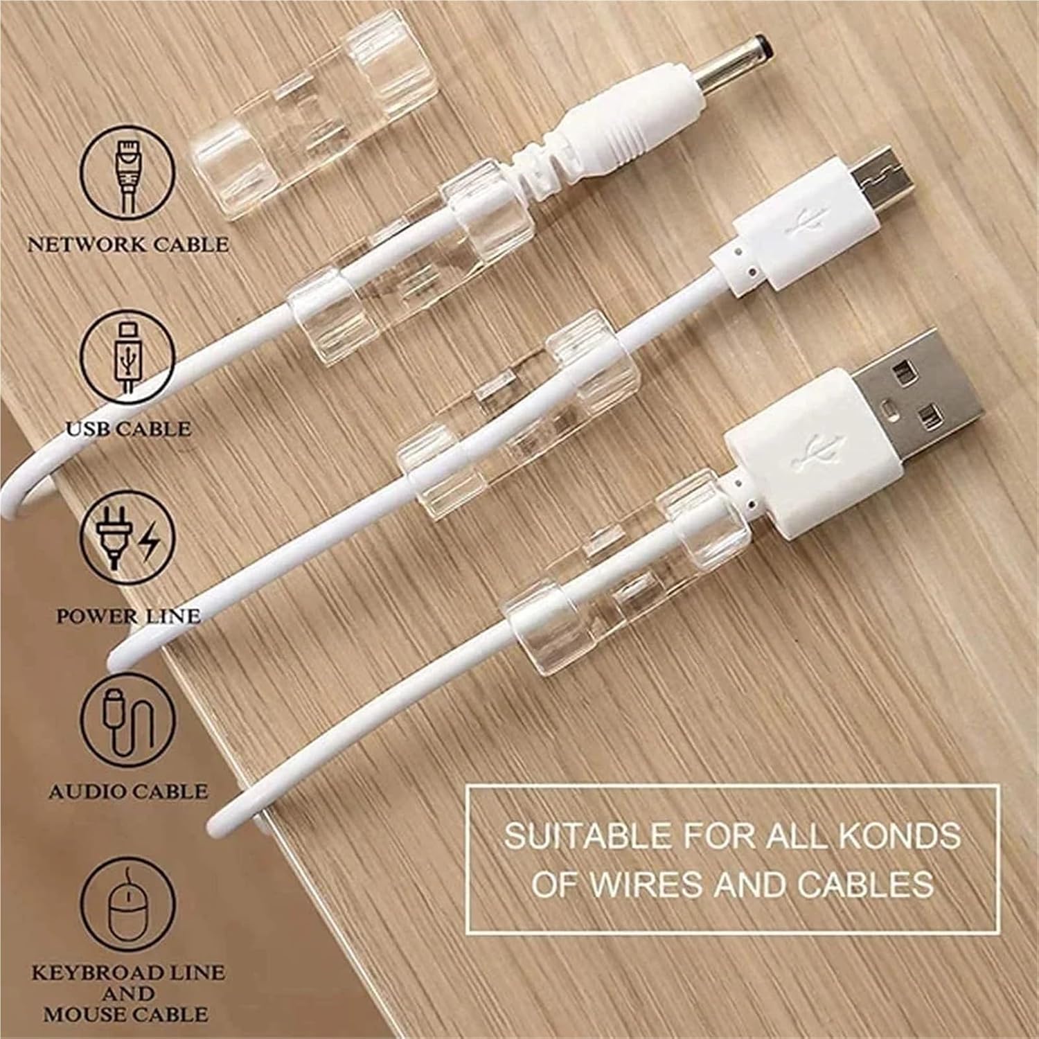 Cable Clips 200PCS Cable Organizer Clips