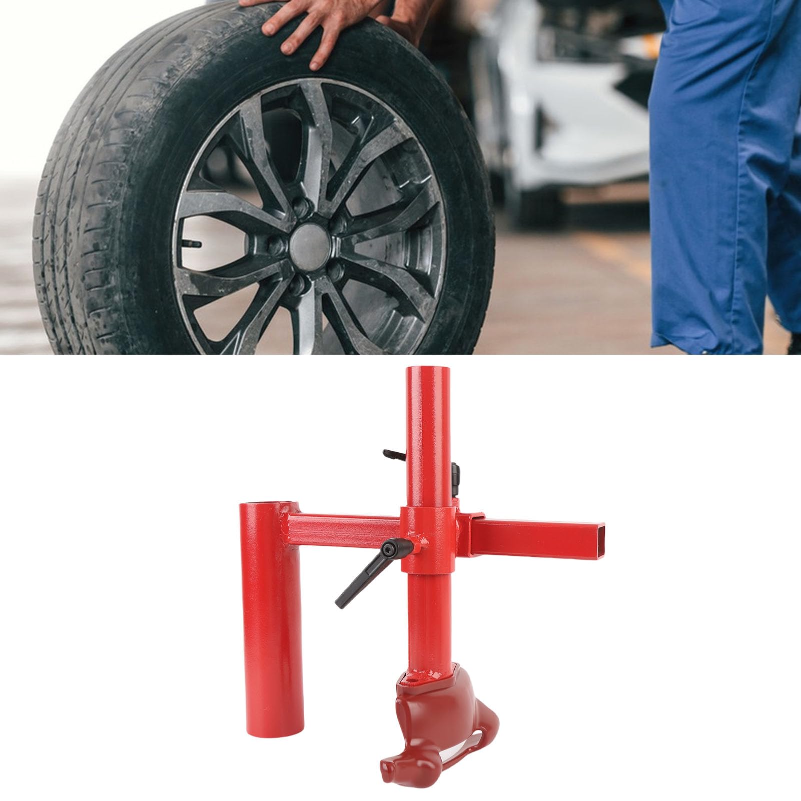 Kit Smontagomme Manuale – Adattatore a Testa D'Anatra e Maniglia in Acciaio al Carbonio per Pneumatici da 16 21 Pollici – Strumento di Montaggio Universale per Ruote per Auto per Pneumatici