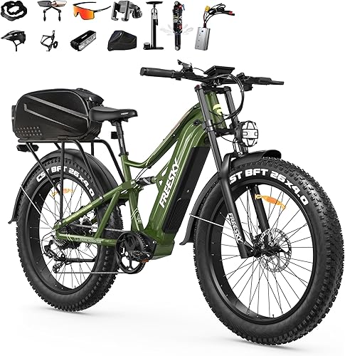Vista 12 de FREESKY Bicicleta eléctrica BAFANG de 2500 W para adultos, 48 V 30 Ah Samsung Cells batería extraíble Ebike 120 millas, 38+MPH, 26 pulgadas Fat Tire