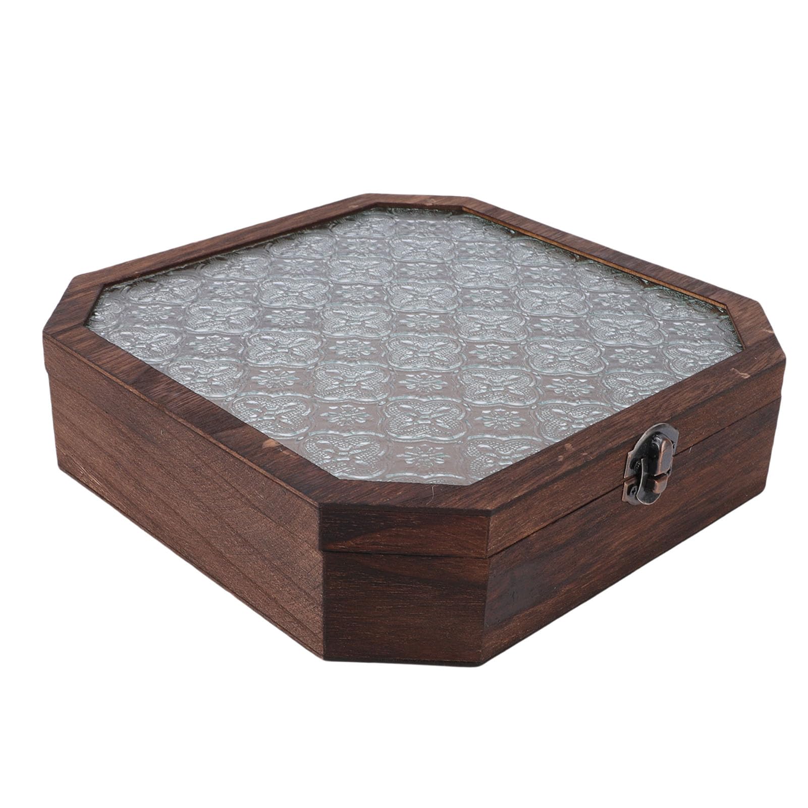 Vitrine de bijoux en bois rétro pour sublimer la décoration de votre coiffeuse de chambre