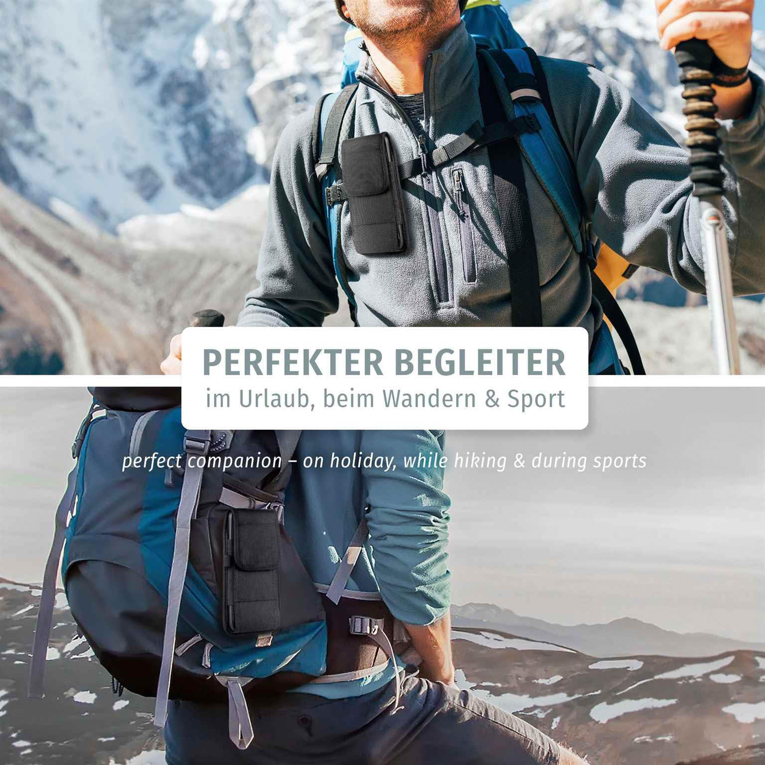 moex Handy Gürteltasche für iPhone 17 Pro Max Hülle mit Gürtelschlaufe, Outdoor Handyhülle Gürtel Handytasche, robuste 360 Grad Schutzhülle mit Karabiner, Agility Case, Schwarz