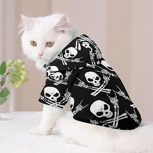 Miniatura 4 de Rock 'N Roll - Sudadera con capucha para perros con capucha y gorro, ropa para cachorros, trajes con capucha para gatos