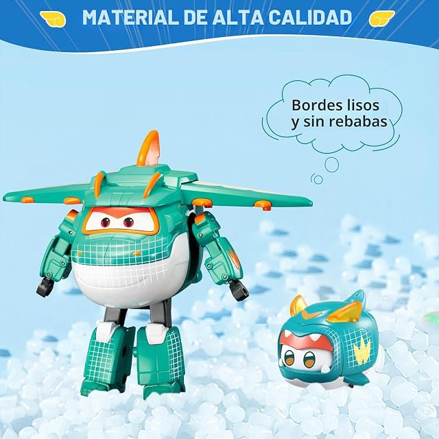 Foto 6 de 7 de Super Wings Transforming Tino & Pet, Personajes Robot Transforming