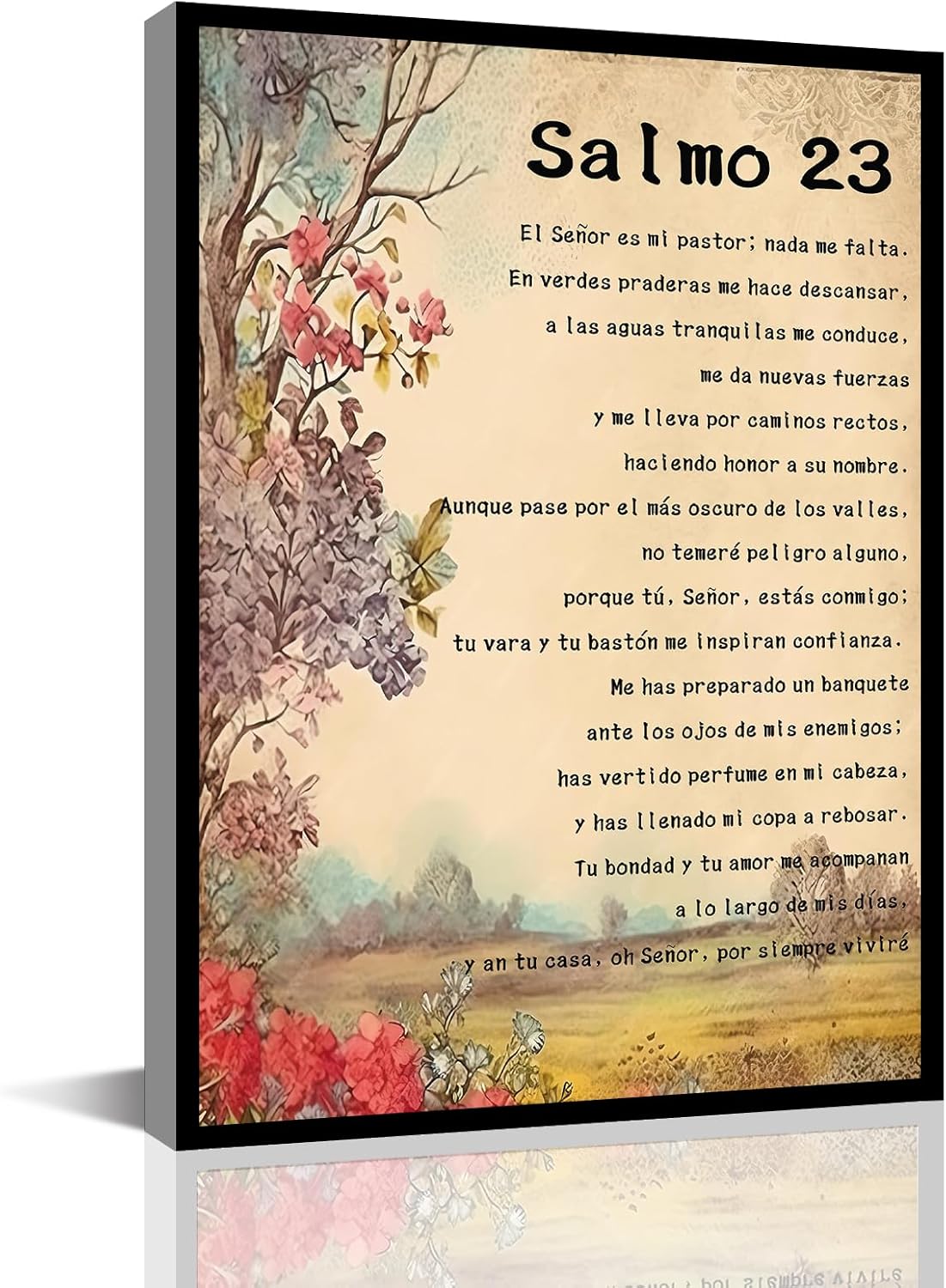 Salmo 23 En Español Para Pared, Psalm 23 Wall Art,scripture