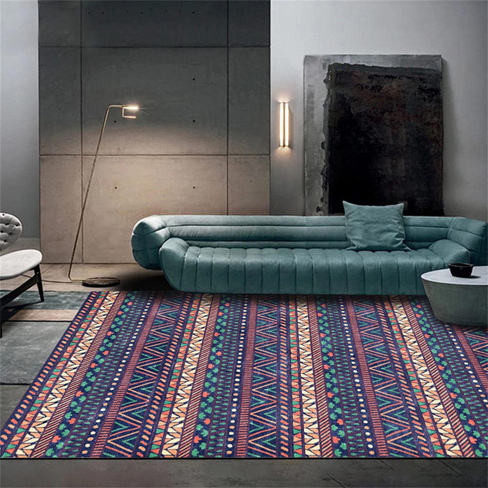 Tapis brosse tapis régional grand format de 100X200CM pour salon de couleur chaude