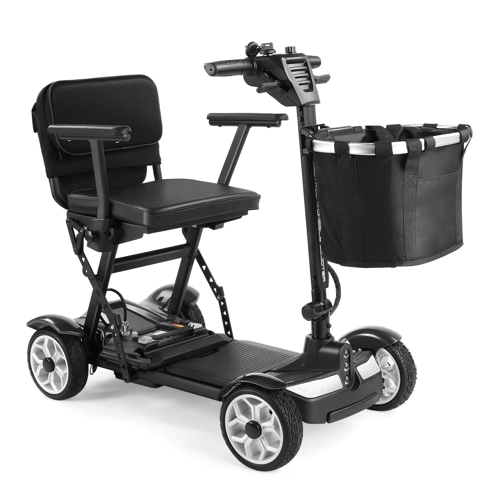 Scooter De Movilidad De 4 Ruedas,Scooter De Movilidad Plegable,Silla De Movilidad De 4 Ruedas,Scooters De Movilidad Para Personas Mayores Y Adultos,Equipado Con Batería Extraíble 20Ah