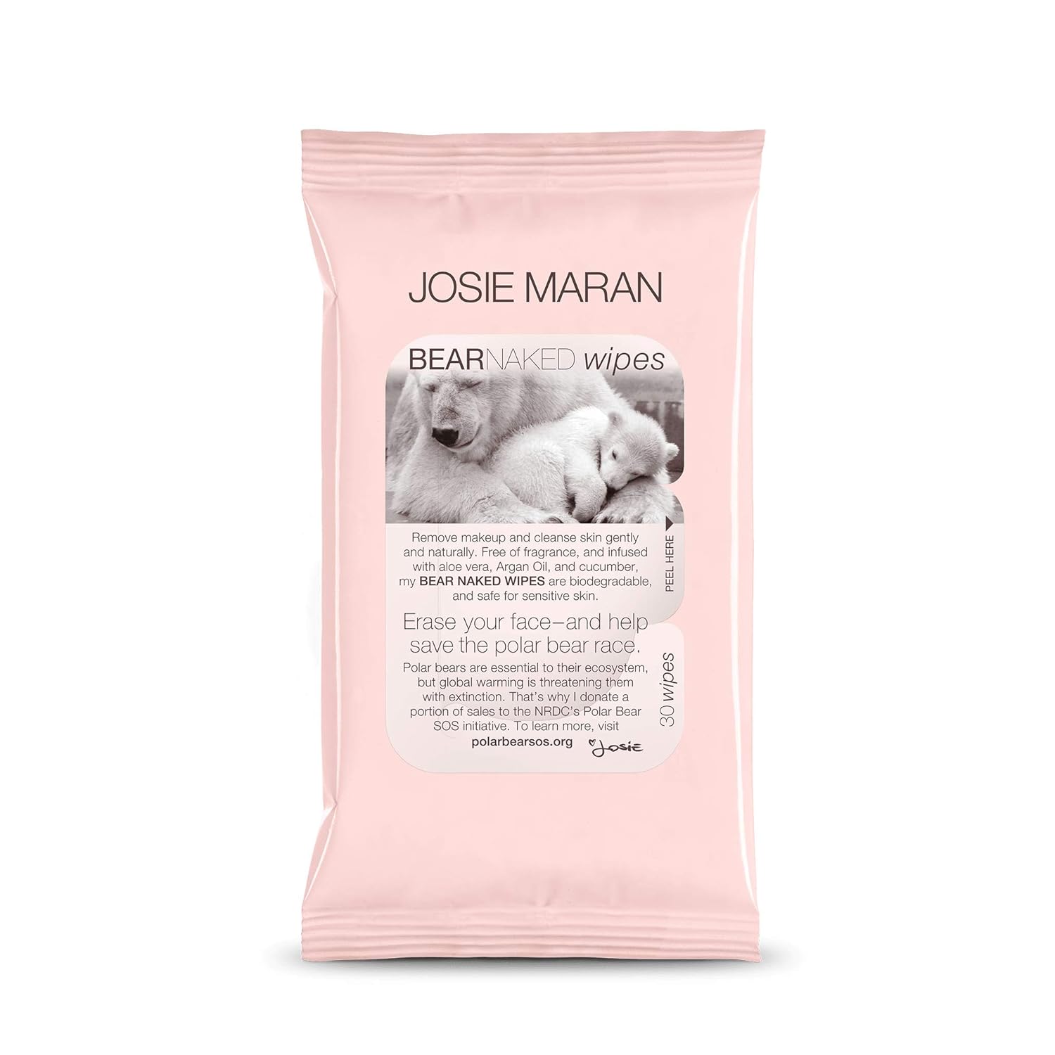 Josie Maran Argan Infused Makeup Wipes (30 ct) Face Make