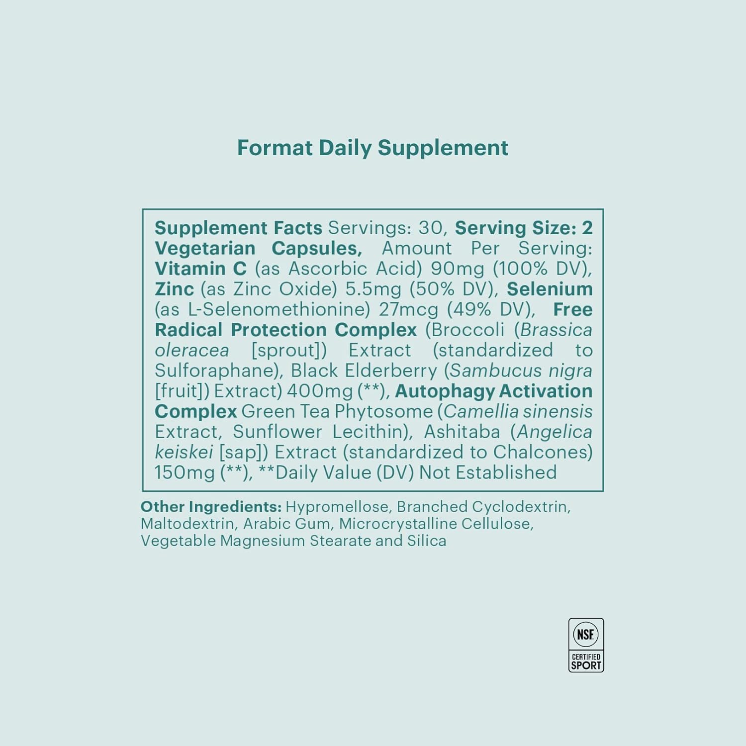 ELYSIUM Format Immune Support Supplement - Vitamin C Supplement, Immunity Support, Immune Defense, Intermittent Senolytic Complex Immune Support for Adults, Complete Immunity Supplement - 60ct - Image 4